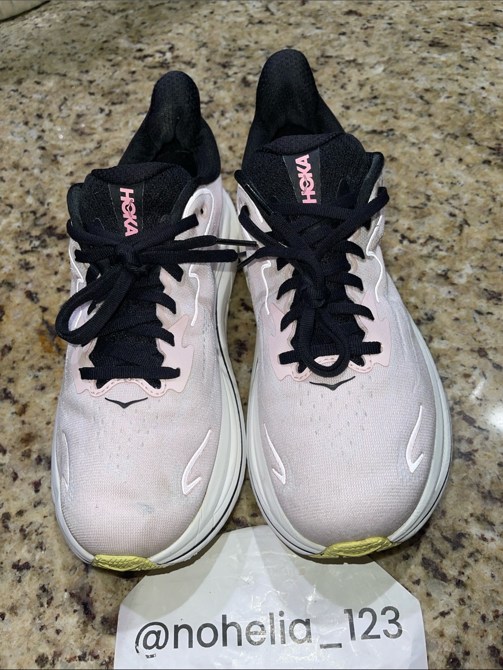 Hoka Clifton 10 Women's Pink and Black Running Shoes